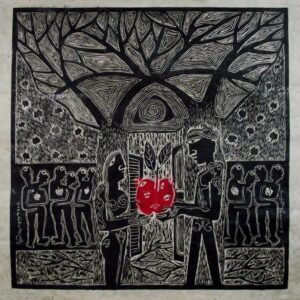 Adam and Eve 24 Inch X 24 Inch